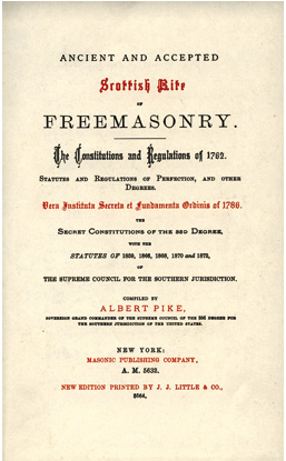 Fac-similé de la couverture des constitutions et règlements de 1762 et des grandes constitutions de 1786